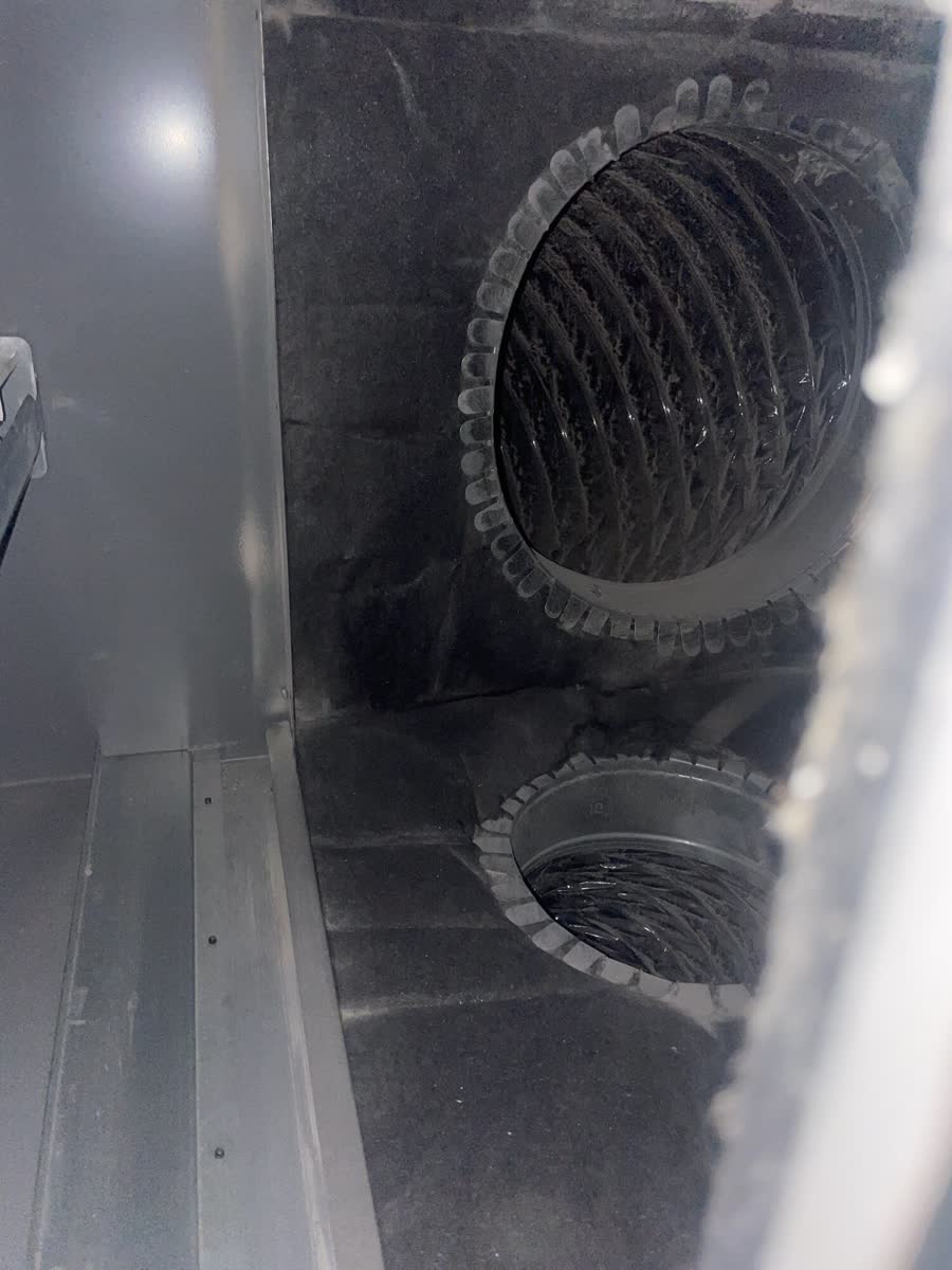 Air duct interior after professional cleaning